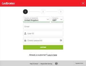 Ladbrokes Registration