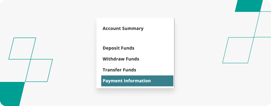 spreadex my account payment info