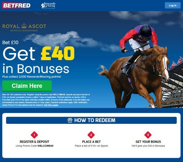 Betfred Rewards For Racing Bonus Screenshot